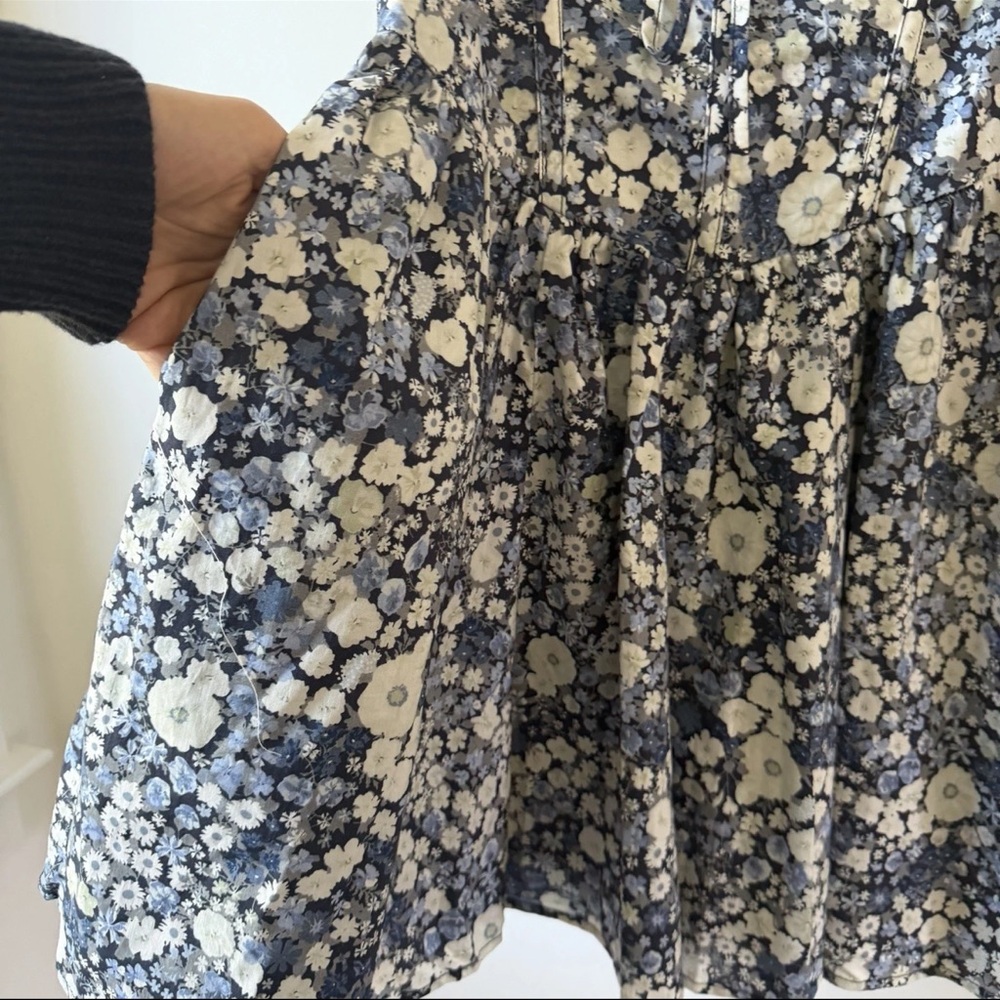 Dress Forum Los Angeles Women’s Blue Floral Mini Fit & Flare Dress – Size Medium - Picture 4 of 13
